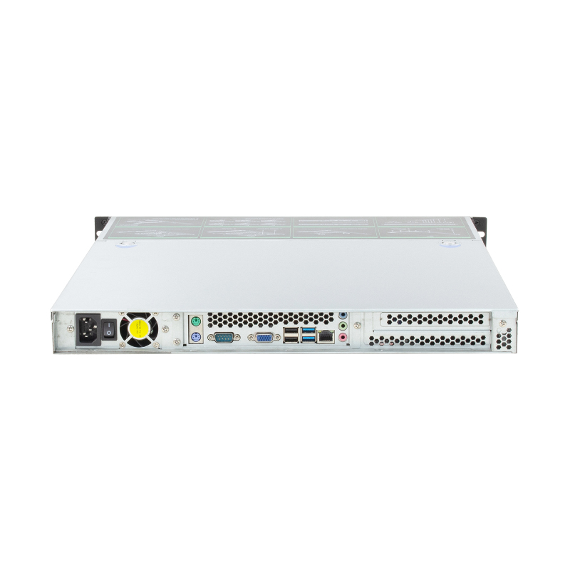 Carcasa para montaje en bastidor 1U modelo ISC-SC1U650A-H4-T 13,68x13 EE-ATX (1) Caja para montaje en bastidor 1U Modelo ISC-SC1U650A-H4-T 13,68x13 EE-ATX