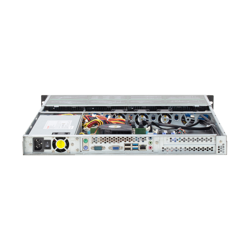 Carcasa para montaje en bastidor 1U modelo ISC-SC1U650A-H4-T 13,68x13 EE-ATX (2) Caja para montaje en bastidor 1U Modelo ISC-SC1U650A-H4-T 13,68x13 EE-ATX