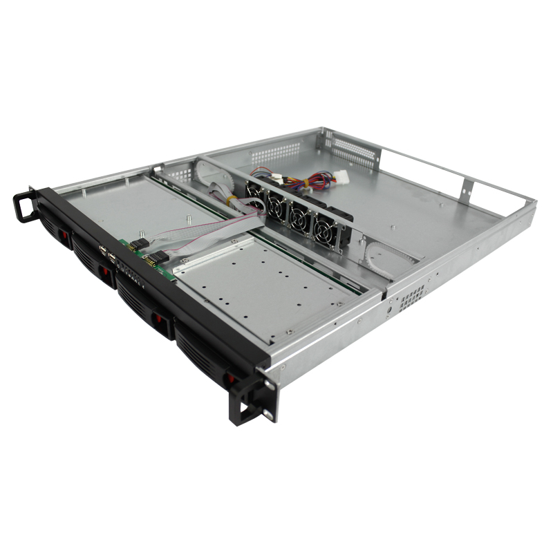علبة الخادم 1U من طراز ISC-R155-4-M 4 مراوح تبريد بفتحة PCI-E (1)