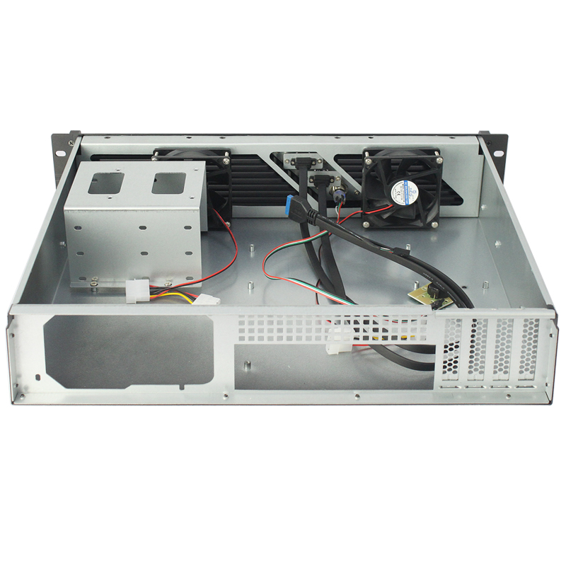 2U 랙마운트 케이스 모델 ISC-RC2U350E-M 9.6x9.6 메인보드 HDD 3개(6개)