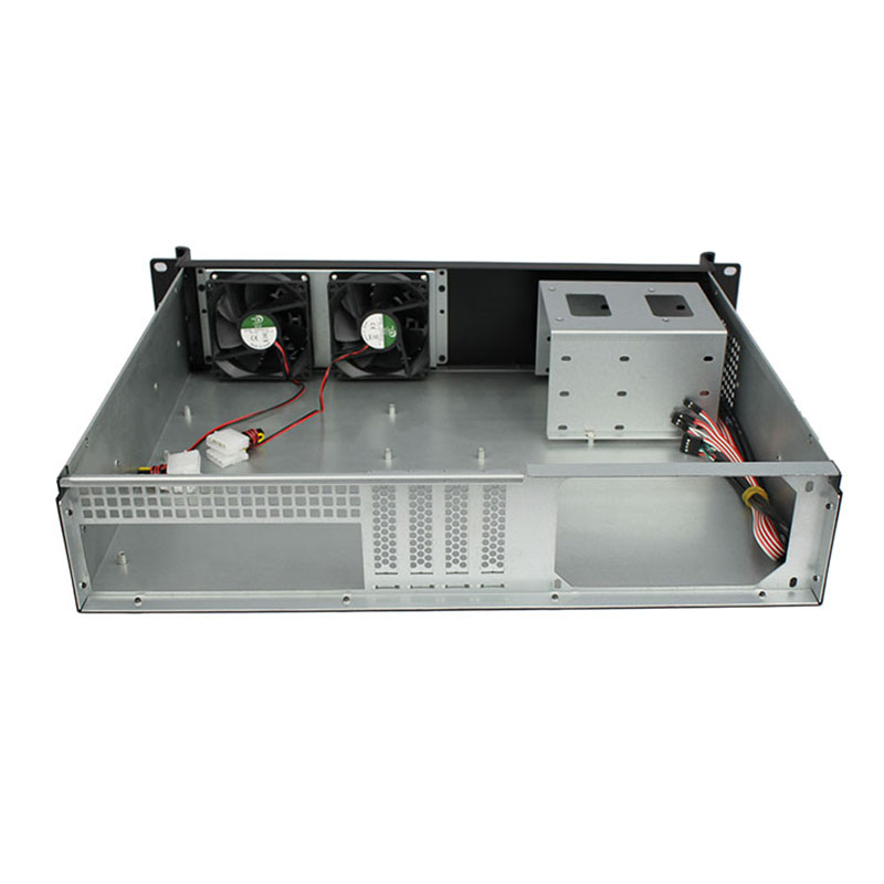 2U 랙마운트 케이스 모델 ISC-RC2U350L-M 9.6x9.6 메인보드 HDD 3개(4개)