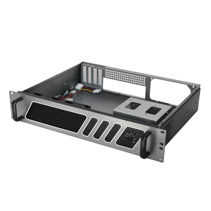 2U 랙마운트 케이스 모델 ISC-RC2U350L1-M 9.6x9.6 메인보드 HDD 3개(9)