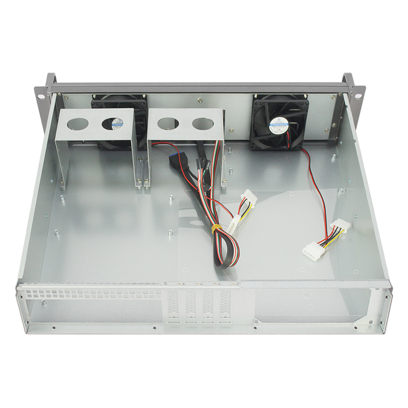 علبة 2U Rackmount Case طراز ISC-RC2U400E-M 9.6x9.6 اللوحة الرئيسية 4 أقراص صلبة (5)