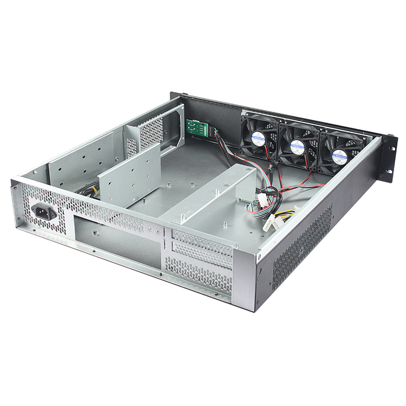 2U 랙마운트 케이스 모델 ISC-RC2U480L-M 12x9.6 메인보드 HDD 3개(6개)