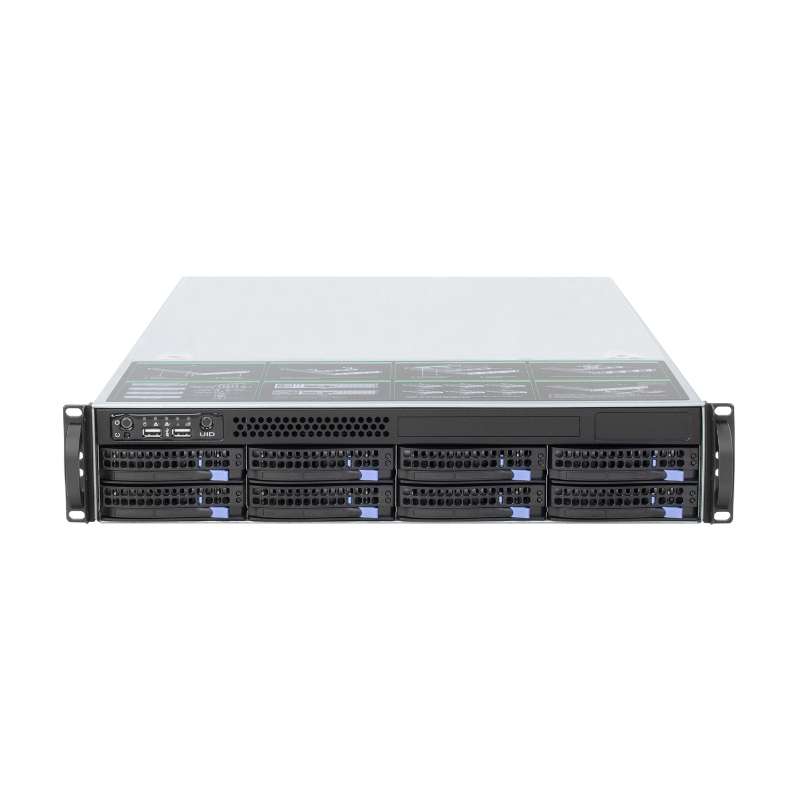 علبة الخادم 2U طراز ISC-SC-SC265-H08-T 8 أقراص صلبة أمامية 3 مراوح تبريد (7)
