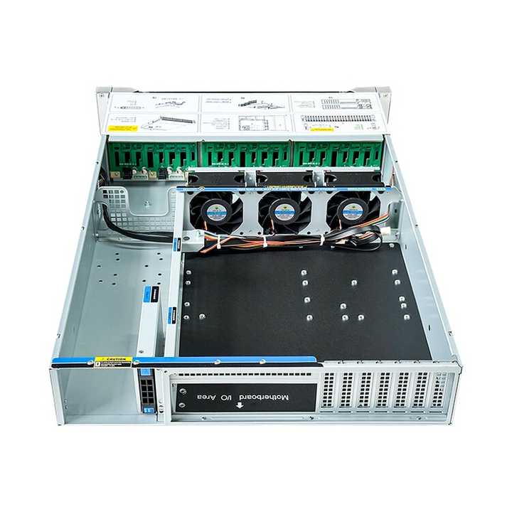 علبة خوادم 2U طراز ISC-SC265B24-L ذات 12 فتحة تبديل سريع 3 مراوح تبريد (2)