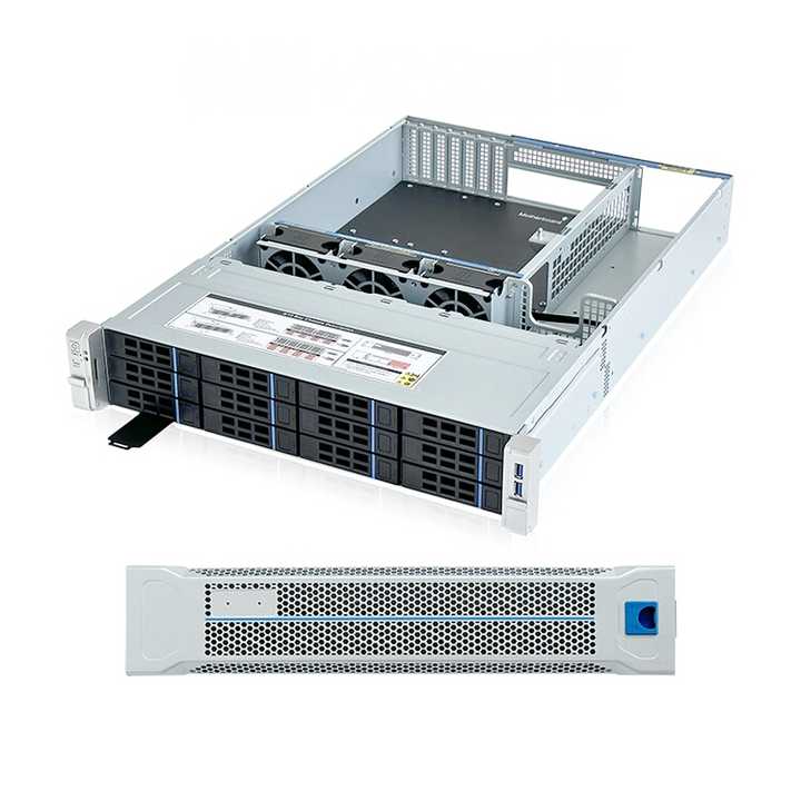 علبة الخادم 2U طراز ISC-SC265C12-L ذات 12 فتحة تبديل سريع 3 مراوح تبريد (2)