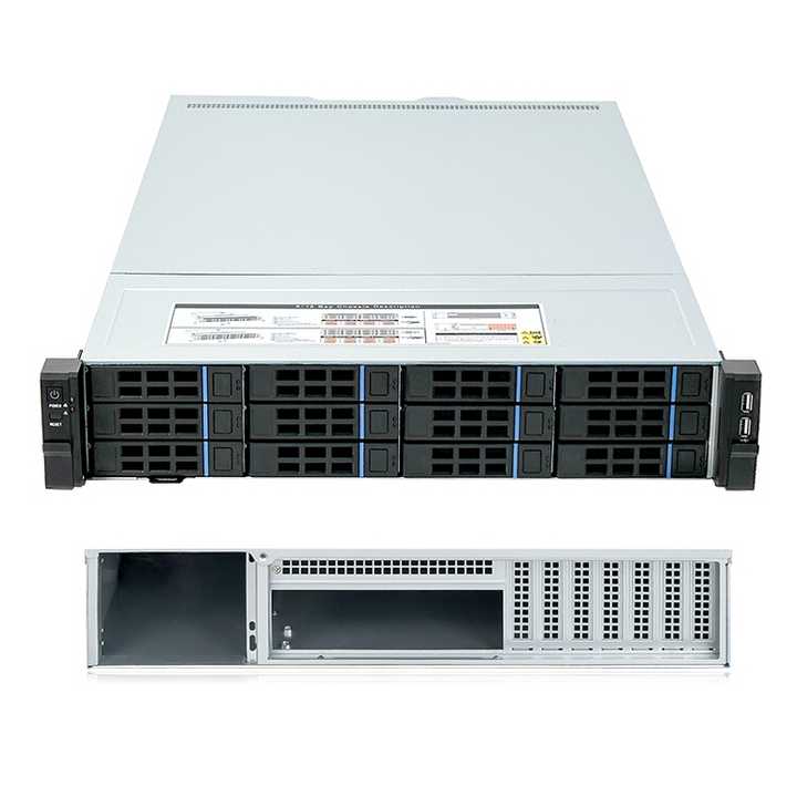 علبة خوادم 2U طراز ISC-SC265F12-L ذات 12 فتحة تبديل سريع 3 مراوح تبريد (2)