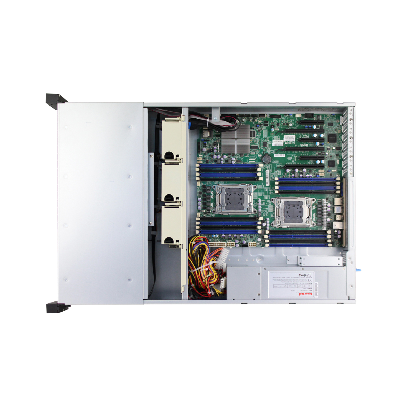 علبة الخادم 2U طراز ISC-SC-SC265S-H25-T 25 قرصًا أماميًا صلبًا 3 مراوح تبريد (7)