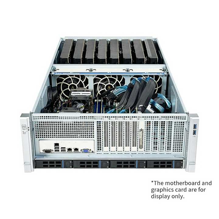 Carcasa de servidor GPU 4U ISC-GS4U800-B1 12Gbs SAS 4 bahías intercambiables en caliente (5)