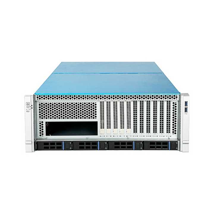 علبة خادم وحدة معالجة الرسومات 4U ISC-GS4U800-B2 ISC-GS4U800-B2 SAS Hot Swap HDD (1) علبة الخادم ISC-GS4U GPU 4U GPU Server Case ISC-GS4U800-B2 SAS Hot Swap HDD