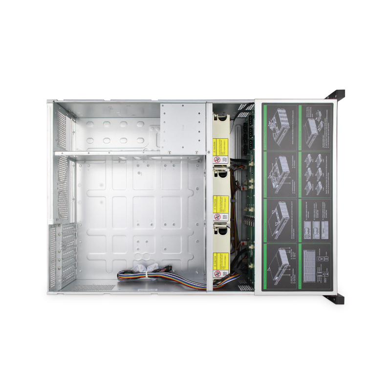 Mala de servidor 4U Modelo ISC-SC465-H24-T 24 unidades de disco rígido frontais 7 ranhuras de expansão (9)