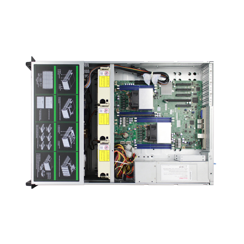 علبة الخادم 6U من الطراز ISC-SC665-H60-T 60 محرك أقراص صلبة قابلة للتبديل السريع 7 فتحات توسعة (10)