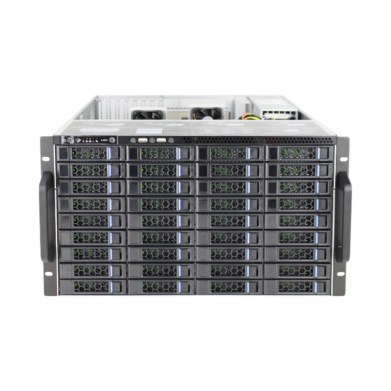 علبة الخادم 6U طراز ISC-SC665-H60-T 60 محرك أقراص صلبة قابلة للتبديل السريع 7 فتحات توسعة (4)