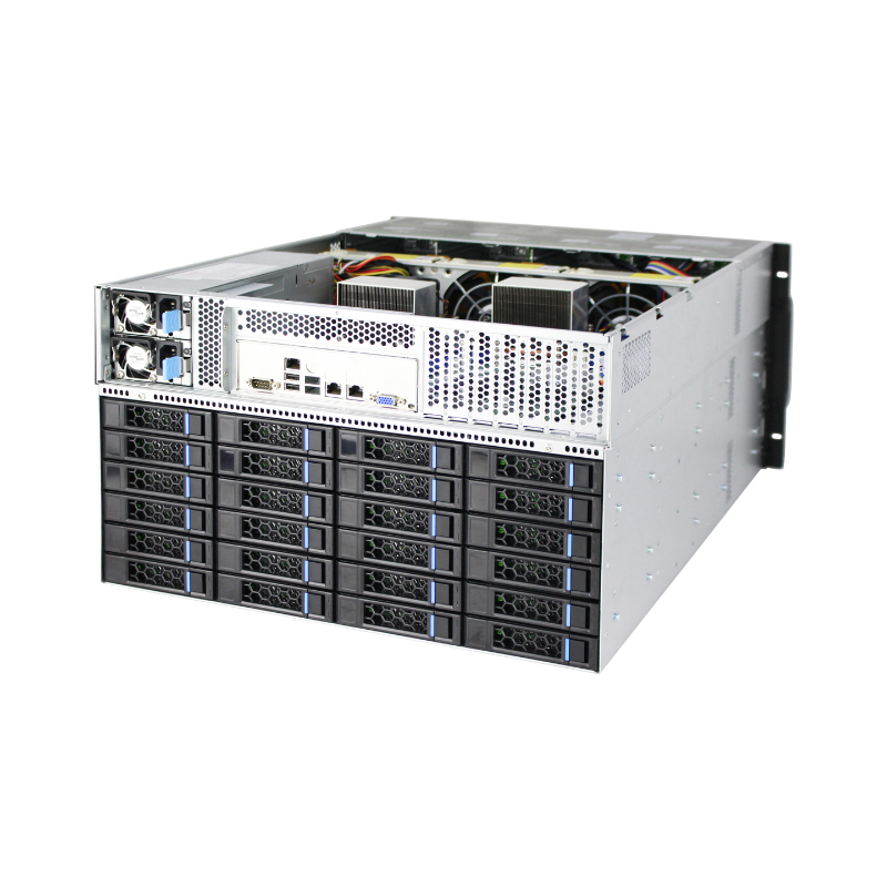 علبة الخادم 6U طراز ISC-SC665-H60-T 60 محرك أقراص صلبة قابلة للتبديل السريع 7 فتحات توسعة (8)