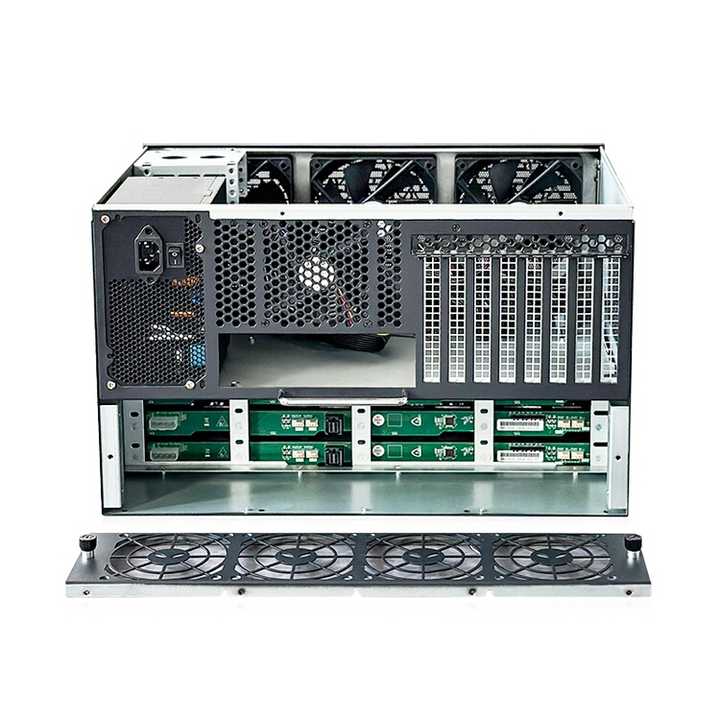 12 خليج NAS طراز ISC NS12S4 2 L 12HDD SAS SAS SATA SATA PCI ATX أسود (1)