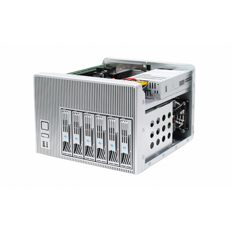 أجهزة 6 Bay NAS من طراز ISC NS6SP T 6HDD MiniITX PCI USB (1)