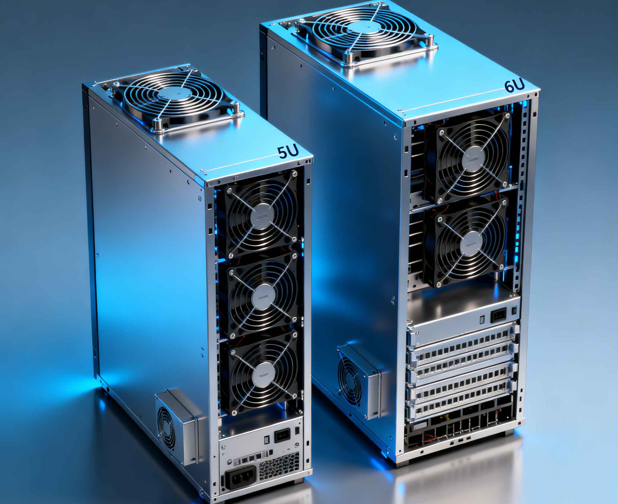 Caixa de servidor 5U vs 6U GPU que se adapta melhor a 6× GPUs de alta potência 2