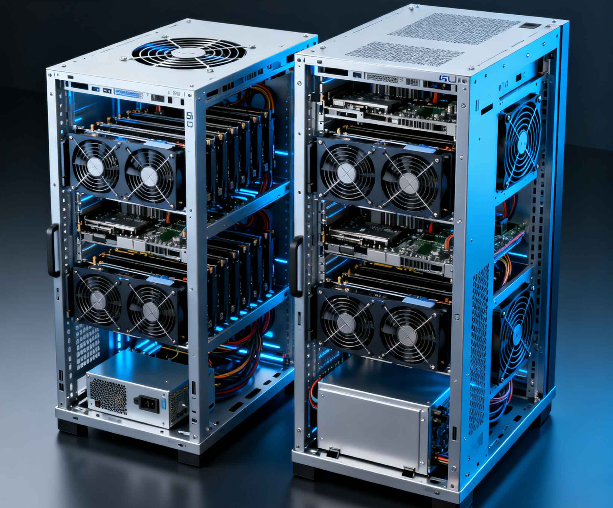 Caixa de servidor 5U vs 6U GPU que se adapta melhor a 6× GPUs de alta potência 3
