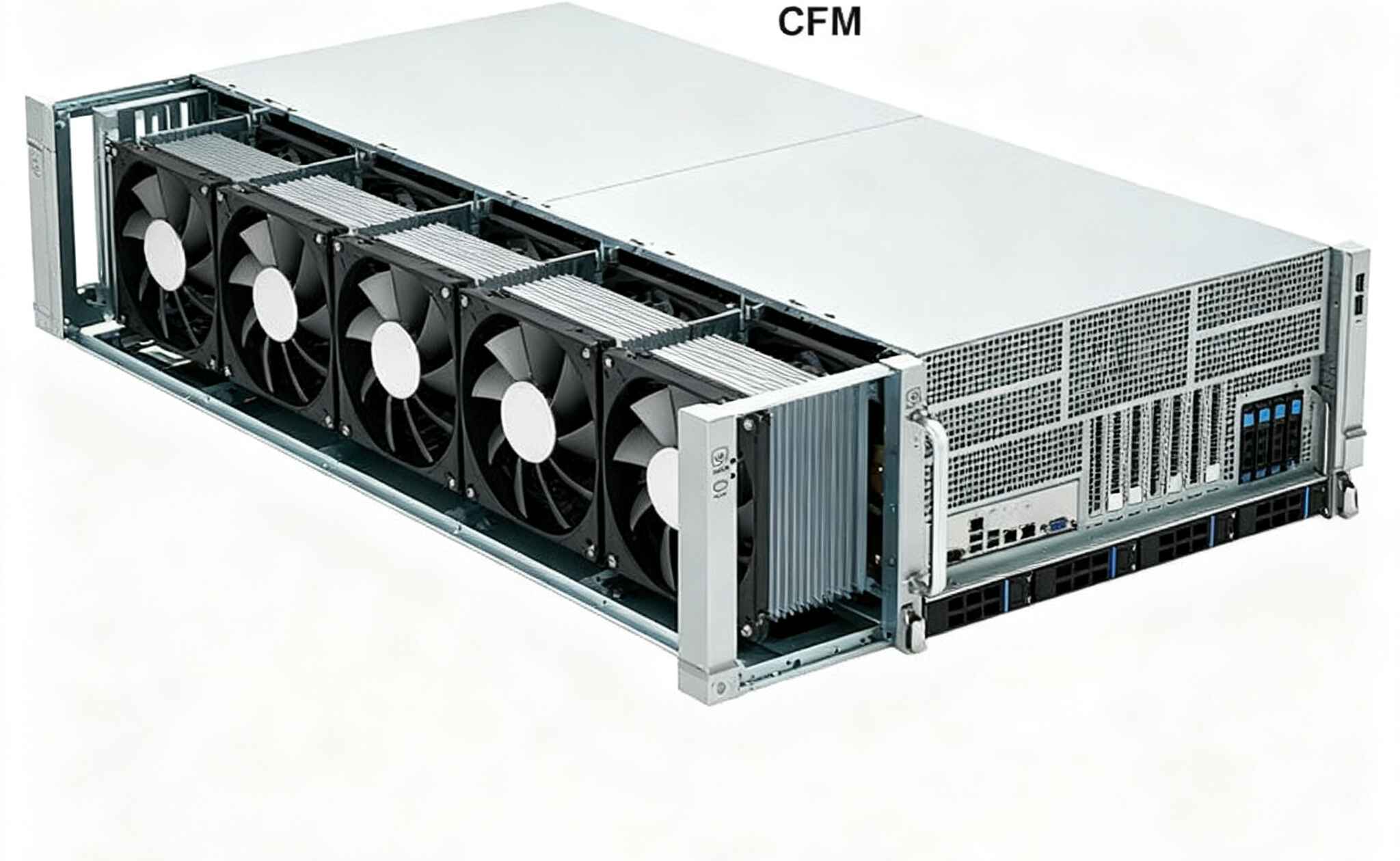 Auslegung des Luftstroms CFM-Druck für dichte GPU-Server 1 1