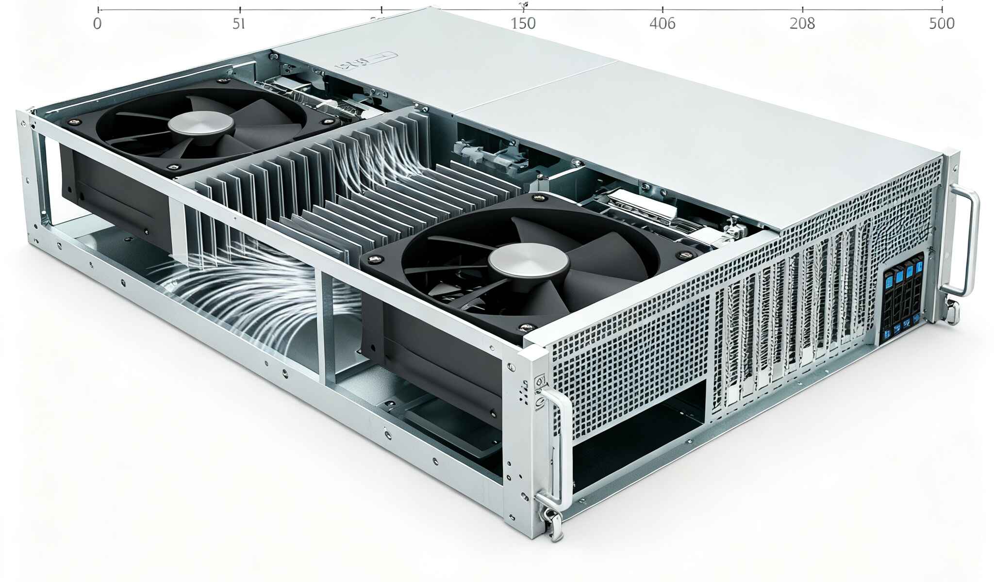 Auslegung des Luftstroms CFM-Druck für dichte GPU-Server 4