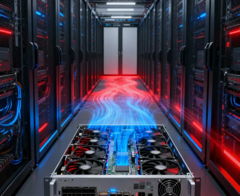 6U GPUシャーシのエアフロー 前後 vs. 逆 1