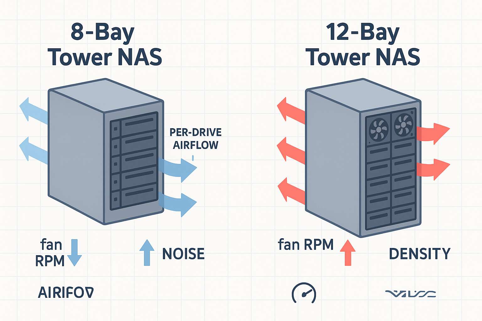 8-Bay- vs. 12-Bay-NAS-Dichte und Kühlungsabwägung 2