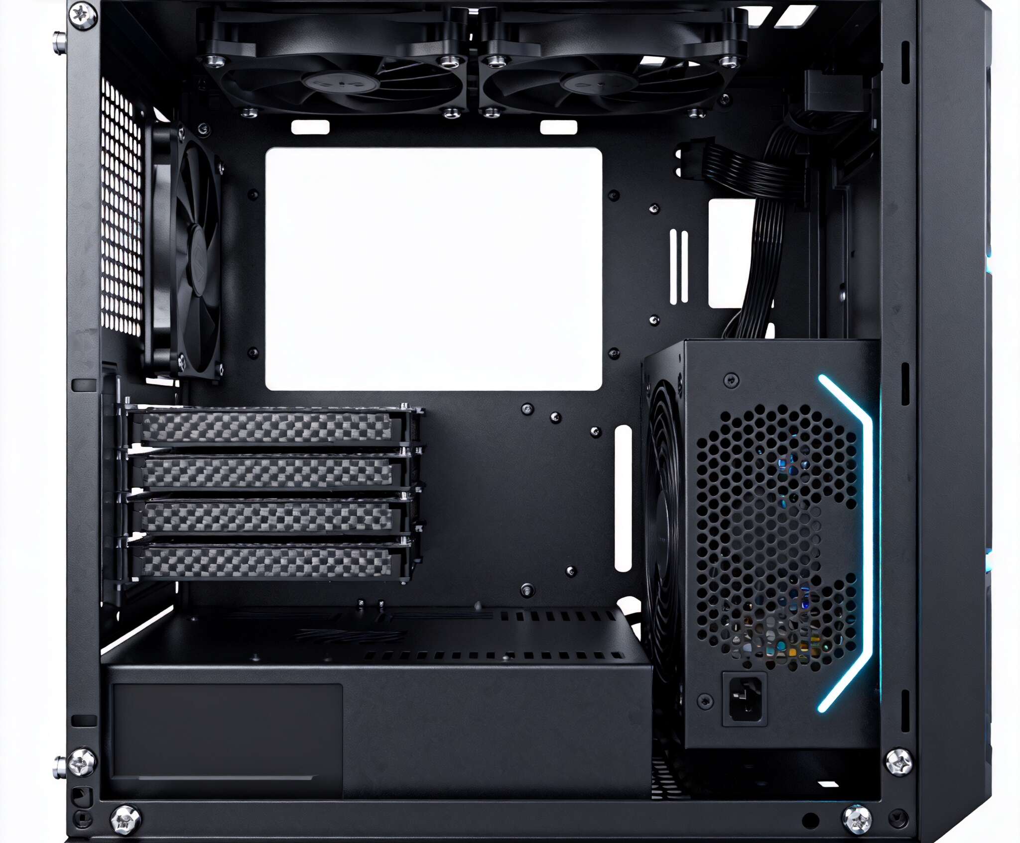 Equilíbrio entre compartimentos de unidade dupla e pequenas PSUs em caixas ITX 1