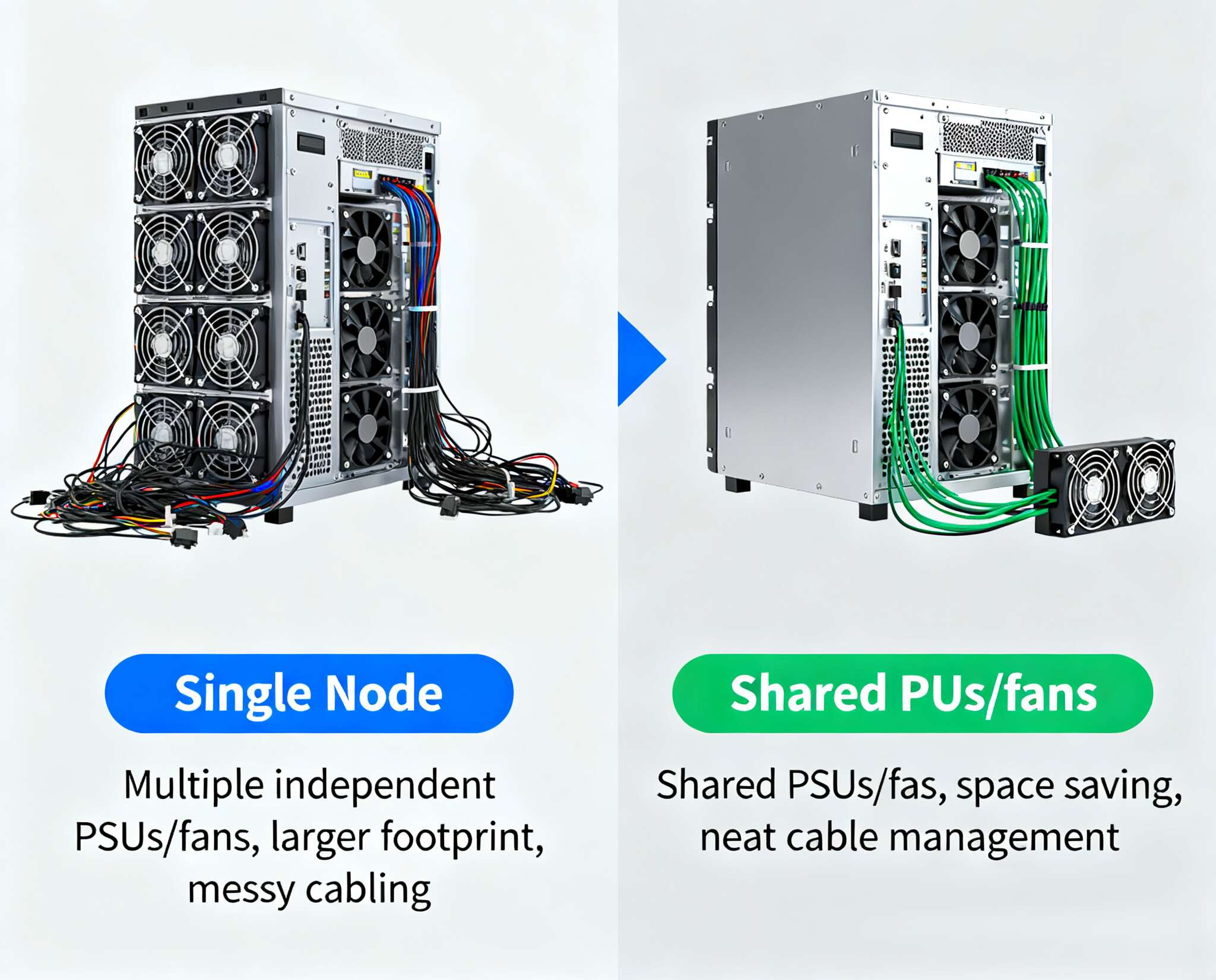Benefits of dual node chassis shared PSUsfansspace 3