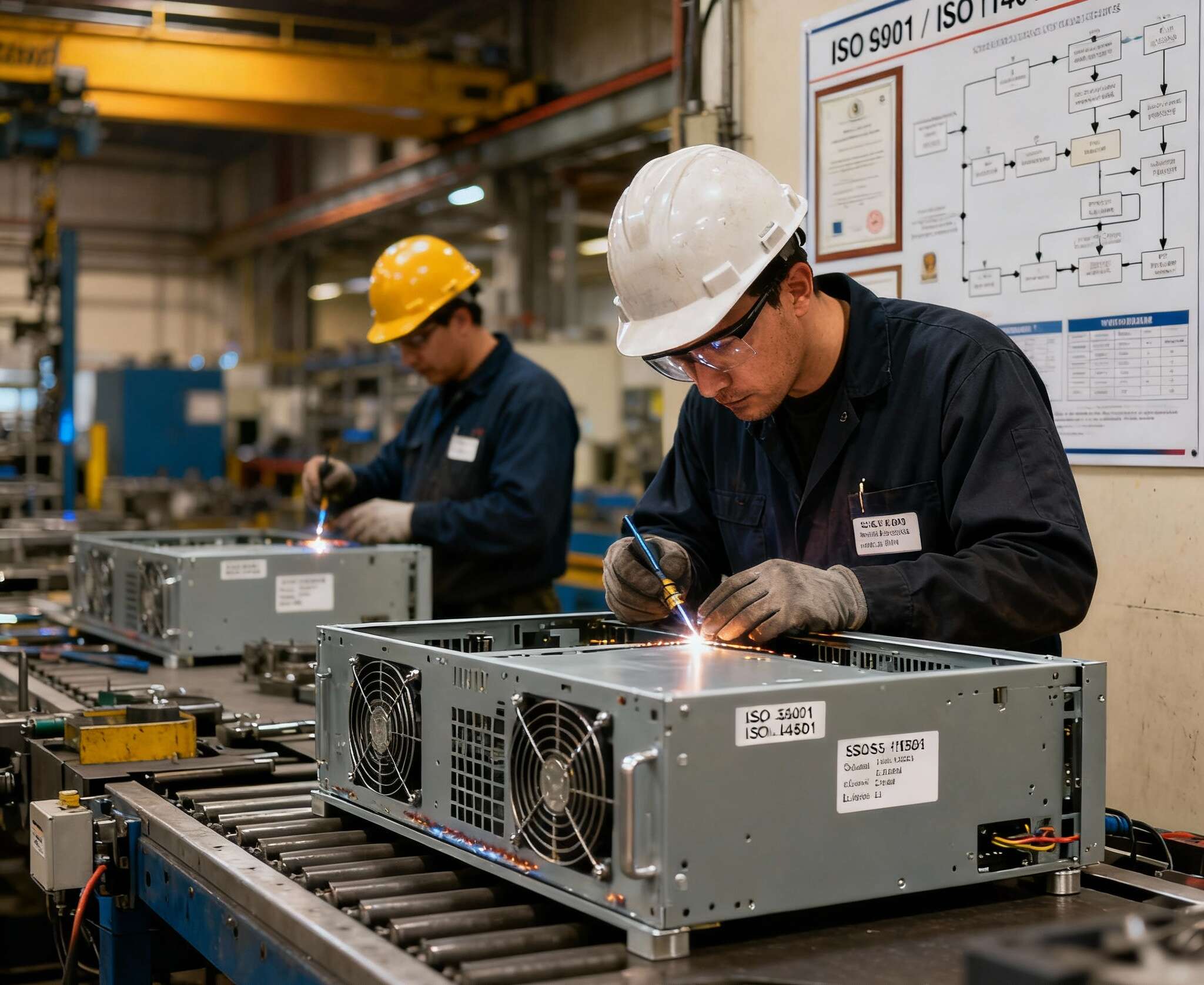 Certifications des systèmes de qualité ISO 90011400145001 pour la fabrication de châssis de serveurs dans le monde réel 2