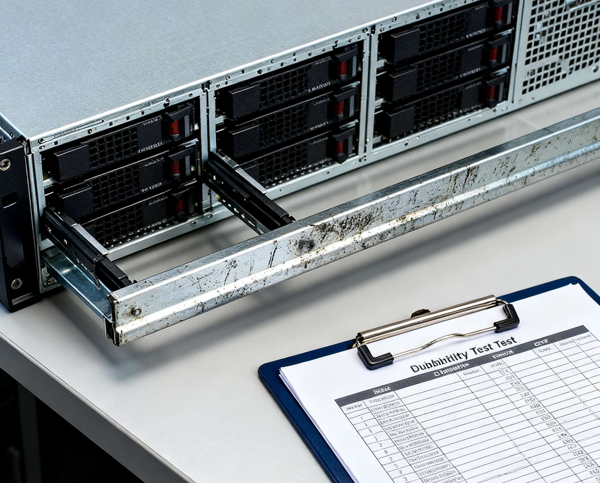Teste e validação de casos de servidores montados em rack 3