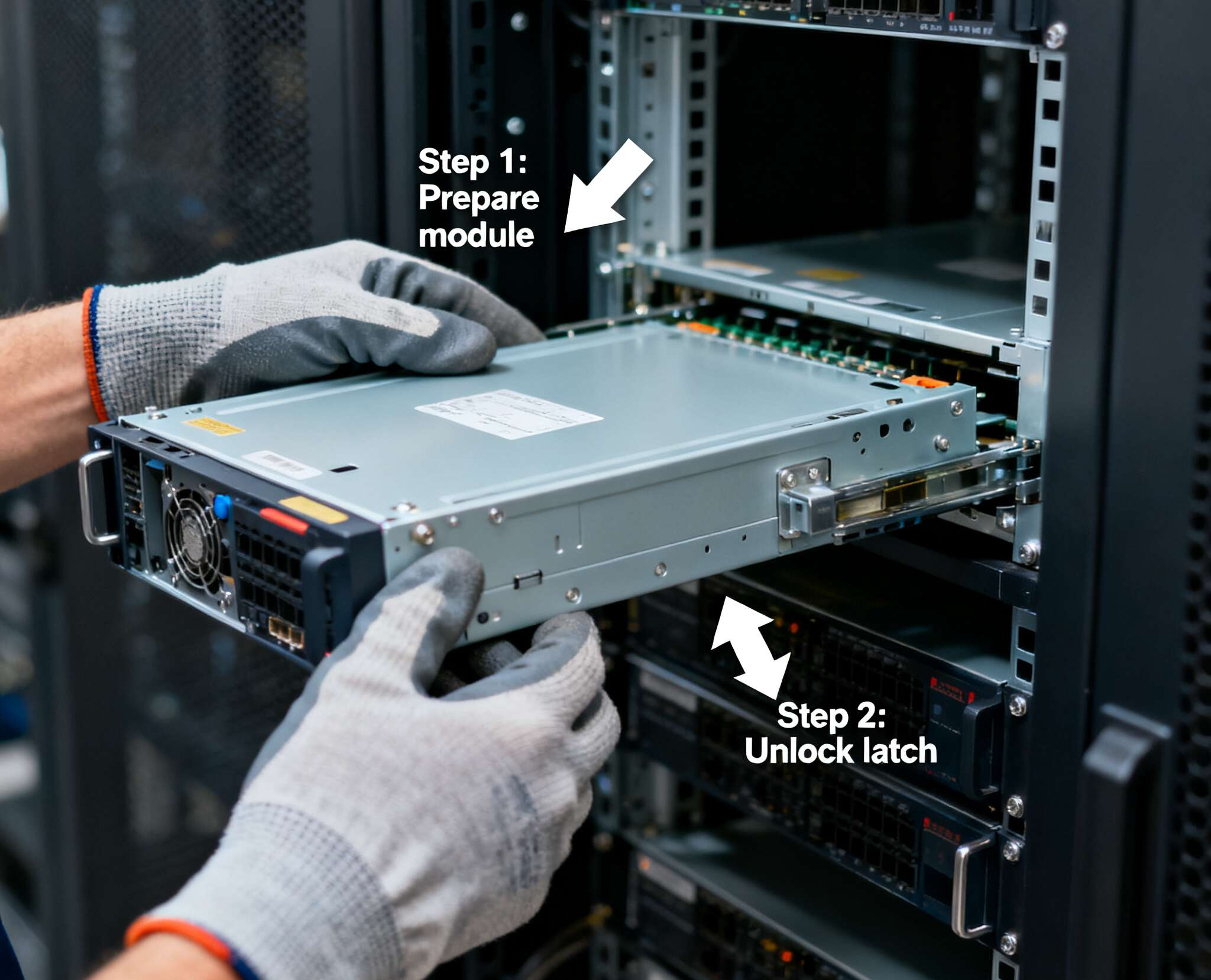 Serviceability independent trays hot swap design 1