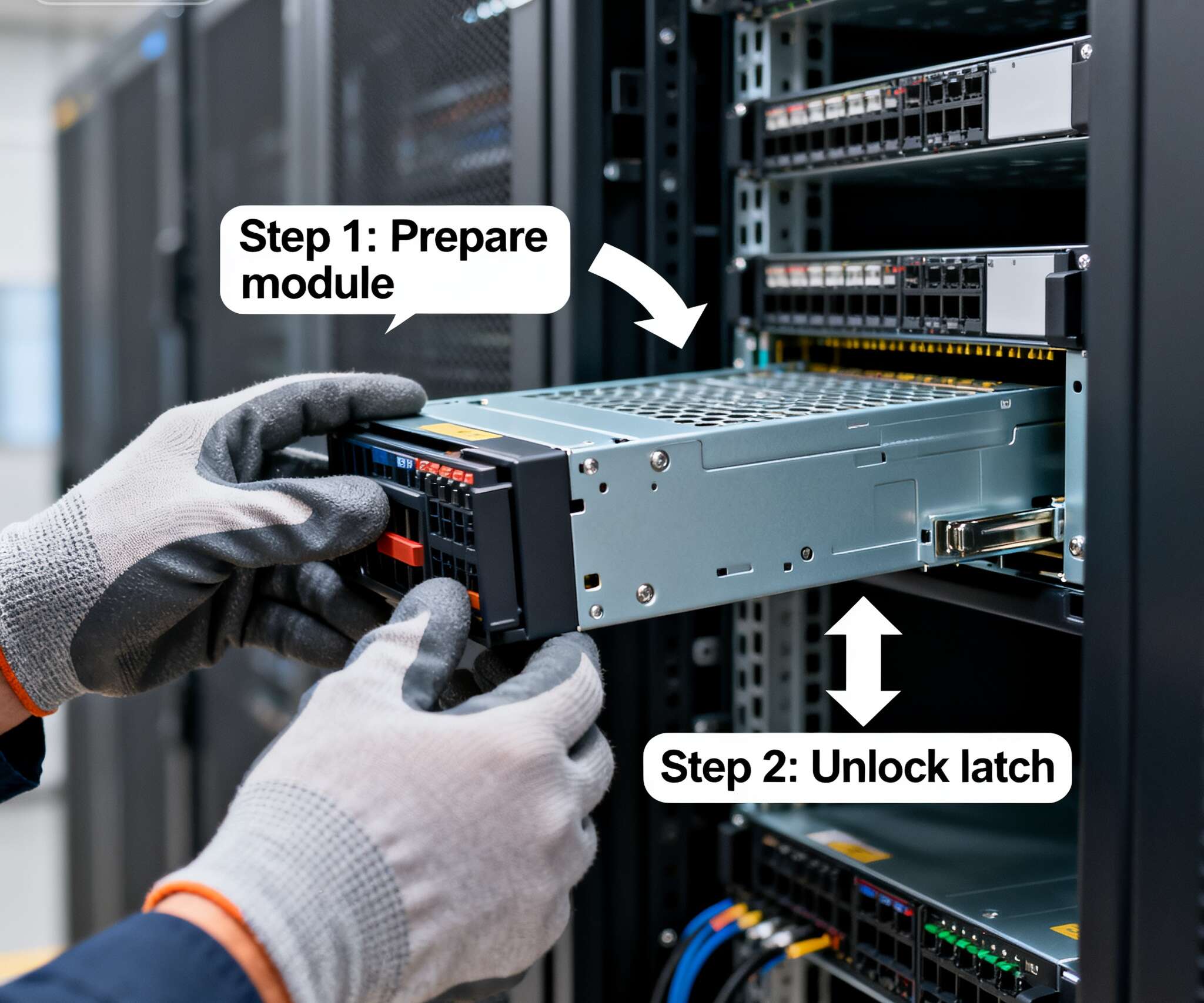 Serviceability independent trays hot swap design 2