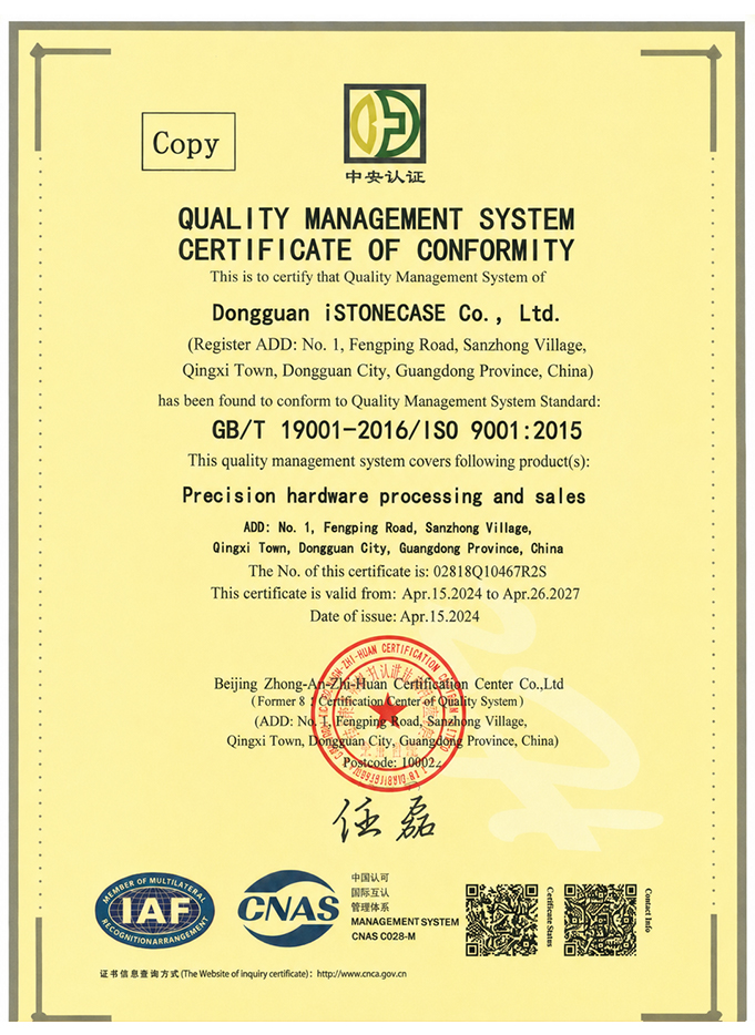 Certificates